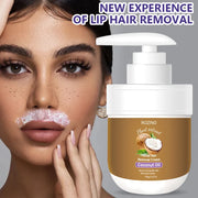Rozino Coconut Oil Lip Hair Removal Cream, with a Smooth Texture and Easy to Apply, Contains Coconut Oil Ingredients to Gently Care for the Skin Around the Lips. Overall, It Has a Mild Nature, Is Comfortable to Use, and Has a