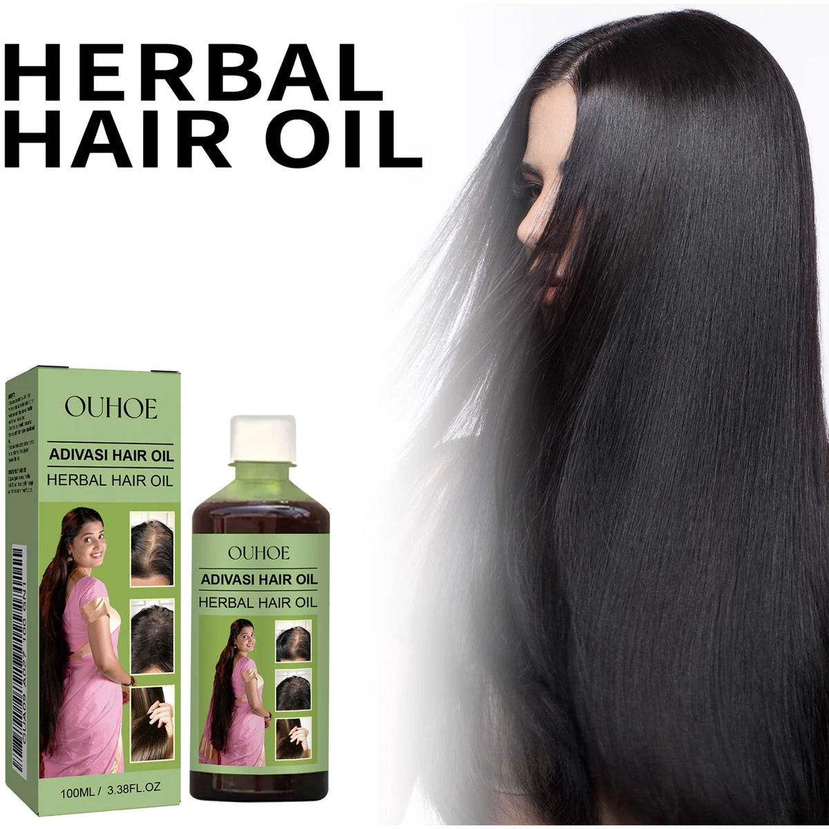 Ouhoe Herbal Hair Care Oil Temperature And Nourishing Scalp Strengthening Hair Cleaning Scalp Care Nourishment Softening Hair