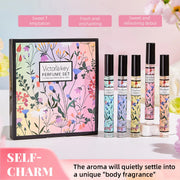 5pcs Rich Floral Fragrance 10ml Set Hair and Body Fragrance Spray Long-Lasting Scent Women Holiday Gift Box Set Beautiful