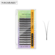 NAGARAKU Single Tip 2D Y Shape Eyelash Hand Woven Premium Soft Eyelashes Extension Makeup Mesh Net Cross YY Lashes