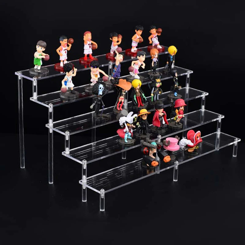 Acrylic Riser Display Shelf,3 Tier Display Stand for Amiibo Funko POP Figures,Cupcake Perfume Organizer Makeup Collection Doll