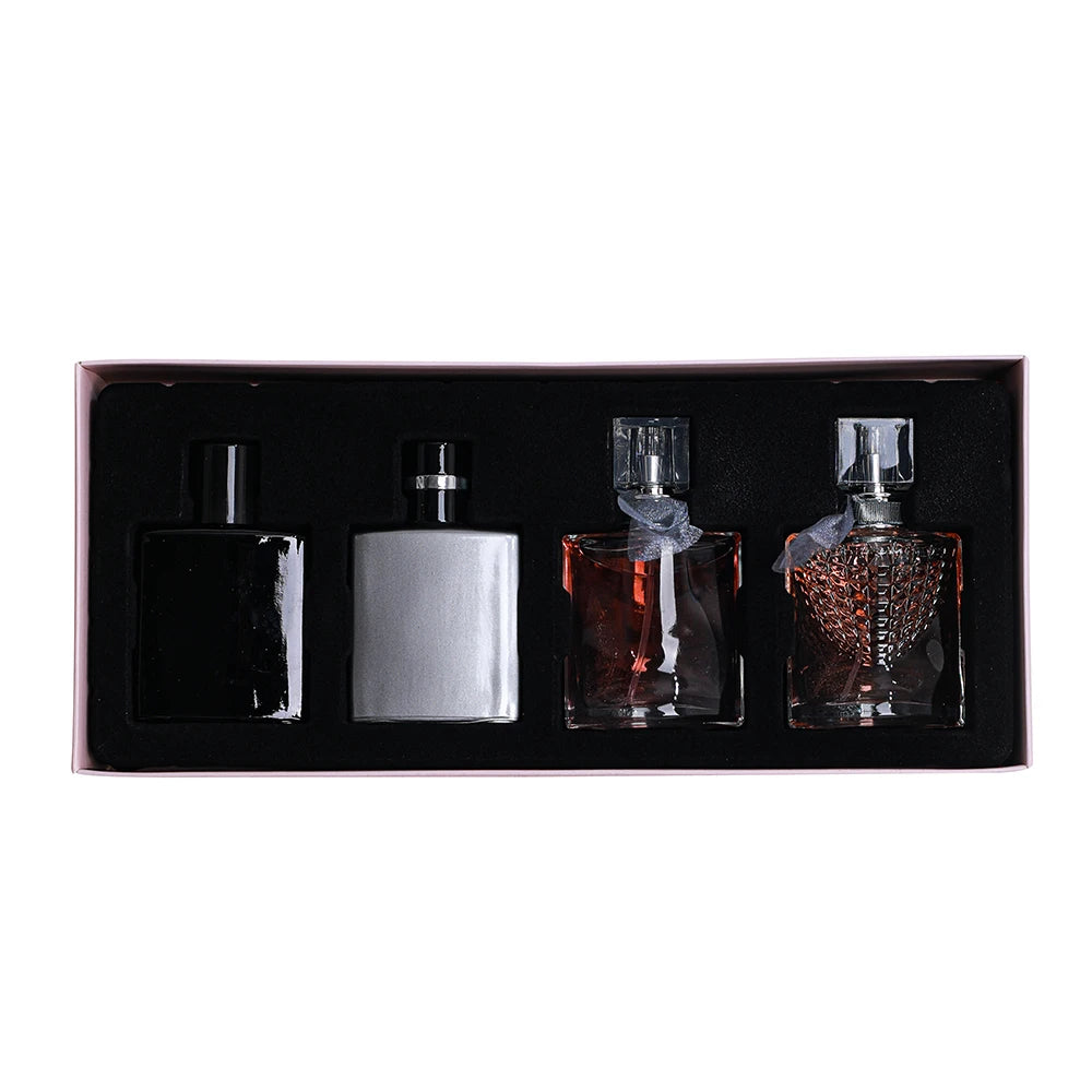 4Pcs 30ml Women Perfume Gift Set Eau De Parfum Long Lasting Fragrance Natural Spray Female Perfumes Holiday Birthday Gift Box