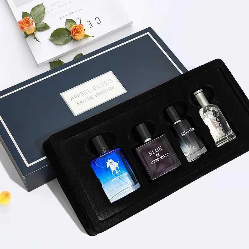 4 Pcs Luxury Men Cologne Gift Set - 4 X 30ml Bottles of Premium Vanilla & Cologne Scented Pheromone Perfume for Men - Long Lasting