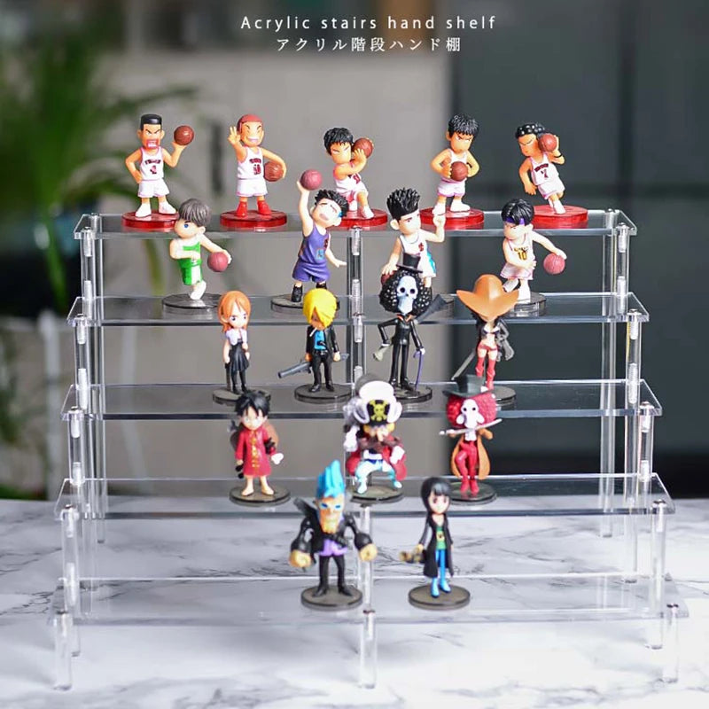Acrylic Riser Display Shelf,3 Tier Display Stand for Amiibo Funko POP Figures,Cupcake Perfume Organizer Makeup Collection Doll