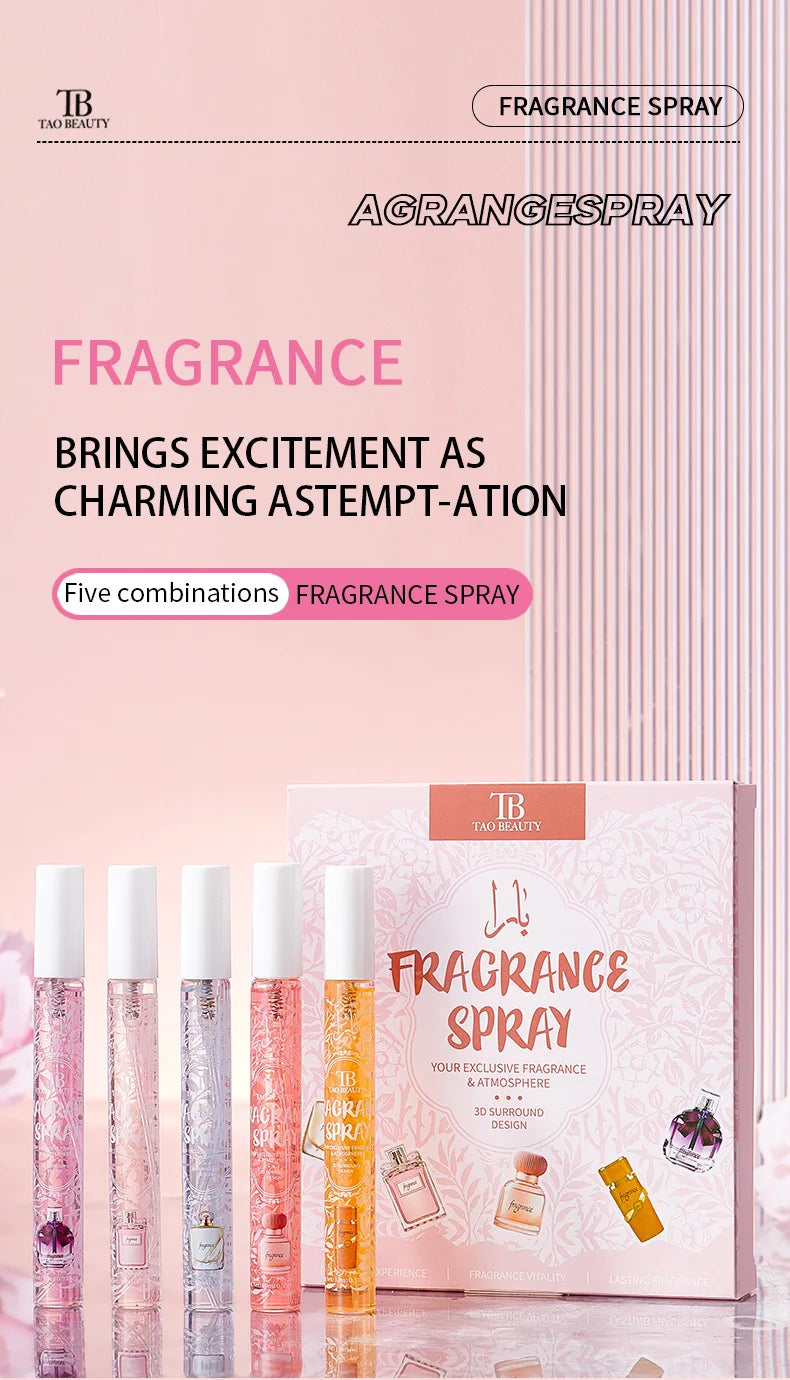 Four-Piece Perfume Set with Fresh and Lasting Fragrance Perfect as a Gift and a Gentle Non-irritating Alcohol-Free Body Spray