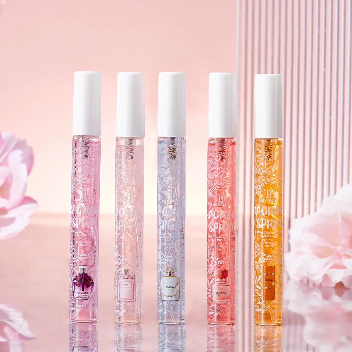Four-Piece Perfume Set with Fresh and Lasting Fragrance Perfect as a Gift and a Gentle Non-irritating Alcohol-Free Body Spray