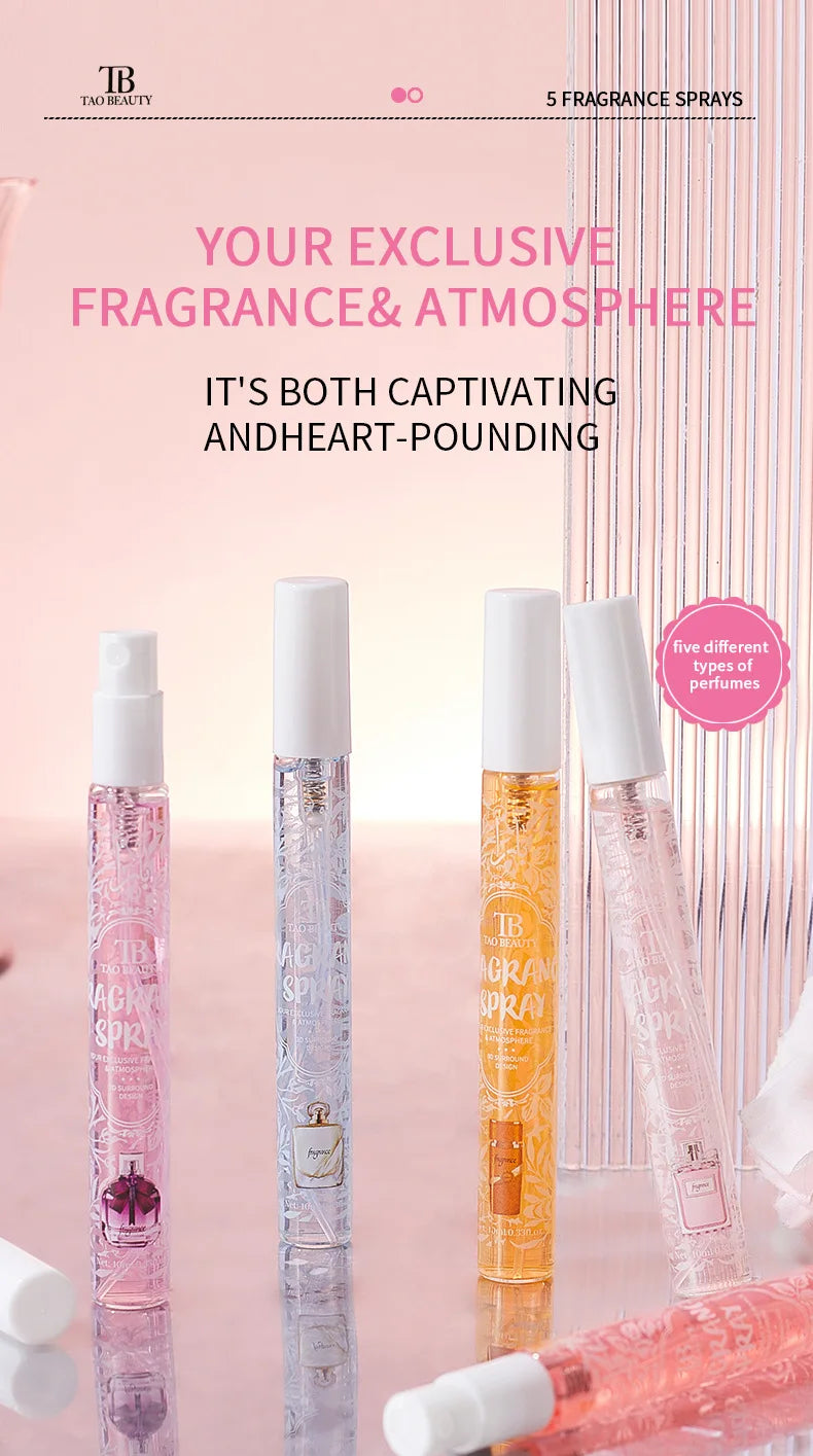 Four-Piece Perfume Set with Fresh and Lasting Fragrance Perfect as a Gift and a Gentle Non-irritating Alcohol-Free Body Spray
