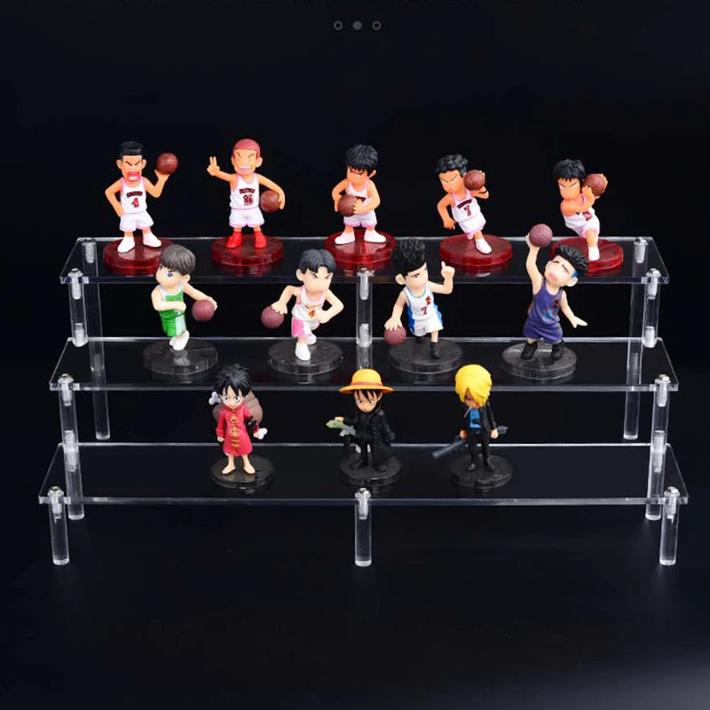 Acrylic Riser Display Shelf,3 Tier Display Stand for Amiibo Funko POP Figures,Cupcake Perfume Organizer Makeup Collection Doll