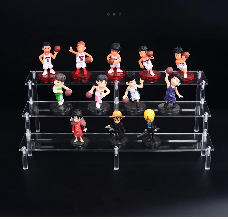 Acrylic Riser Display Shelf,3 Tier Display Stand for Amiibo Funko POP Figures,Cupcake Perfume Organizer Makeup Collection Doll