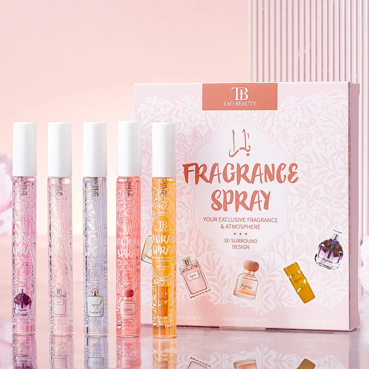 Four-Piece Perfume Set with Fresh and Lasting Fragrance Perfect as a Gift and a Gentle Non-irritating Alcohol-Free Body Spray