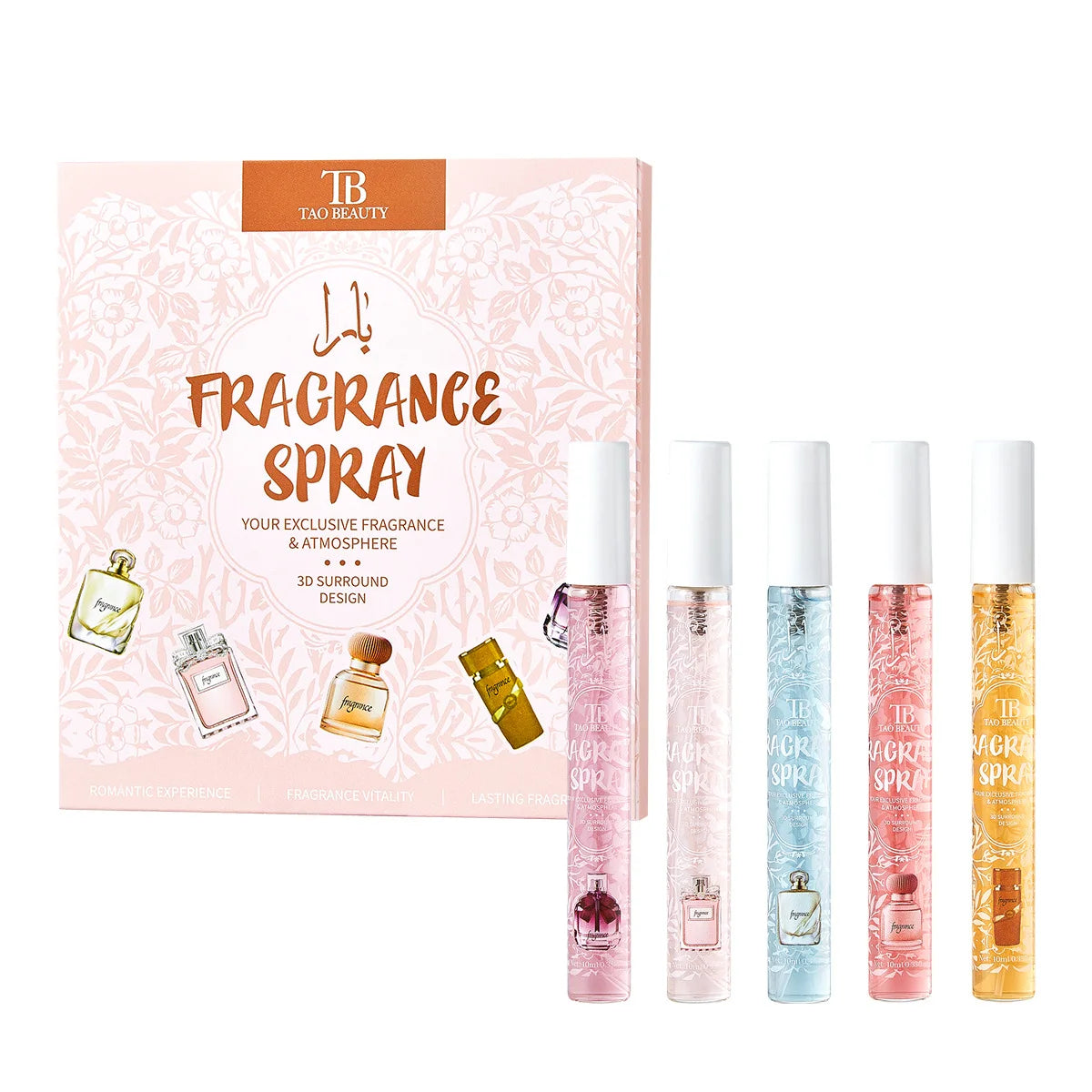 Four-Piece Perfume Set with Fresh and Lasting Fragrance Perfect as a Gift and a Gentle Non-irritating Alcohol-Free Body Spray