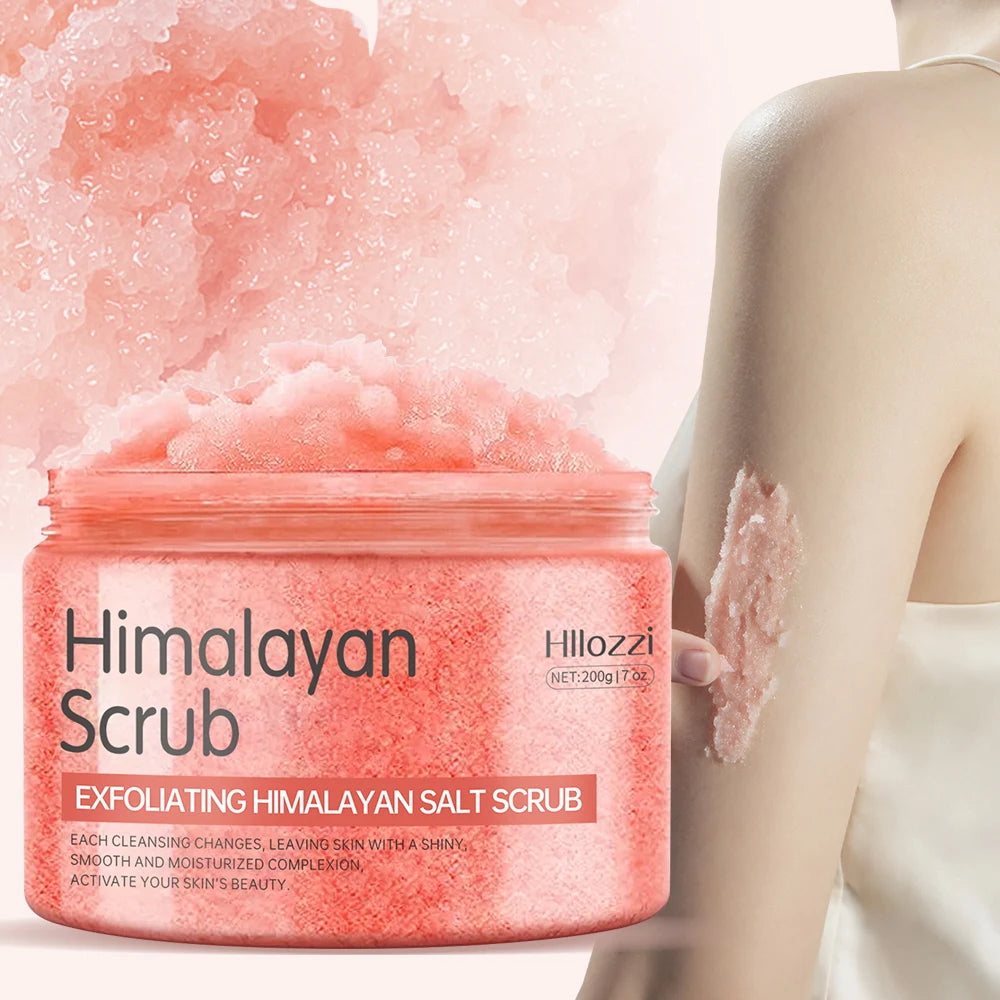 Himalayan salt scrub cleanses the skin, whitens, exfoliates, removes dead skin, and makes the skin smooth and elastic Bathing