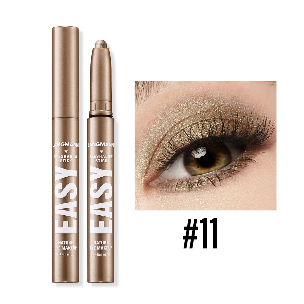 Shimmer & Matte Multi-Color Eyeshadow Sticks | Blendable, Long-Lasting Eye Shadow Pencils Smooth Application for Bold or Natural