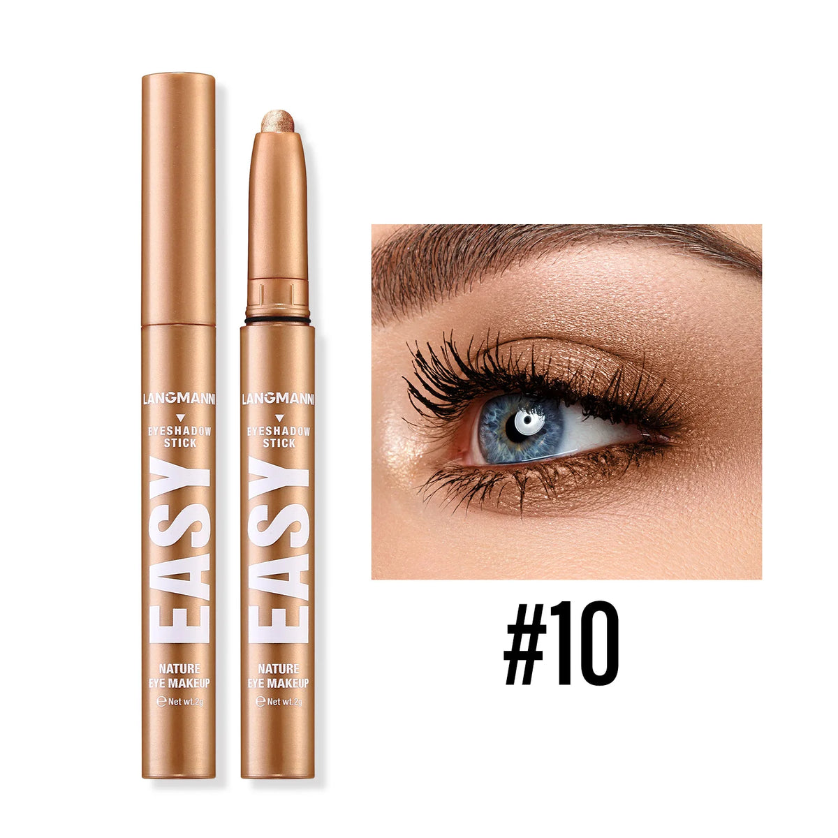 Shimmer & Matte Multi-Color Eyeshadow Sticks | Blendable, Long-Lasting Eye Shadow Pencils Smooth Application for Bold or Natural