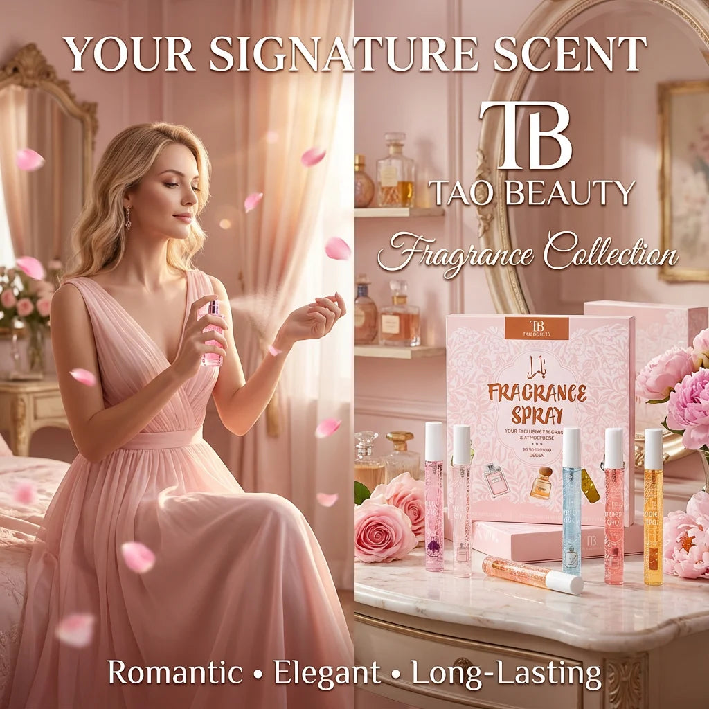 Four-Piece Perfume Set with Fresh and Lasting Fragrance Perfect as a Gift and a Gentle Non-irritating Alcohol-Free Body Spray