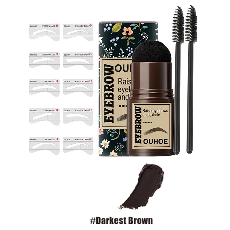 Eyebrow Stamp Stencil Tint Cosmetics Professional Makeup Brow Lift Eyebrow Enhancers One Step Eyebrow Powder Stamp Shaping Kit