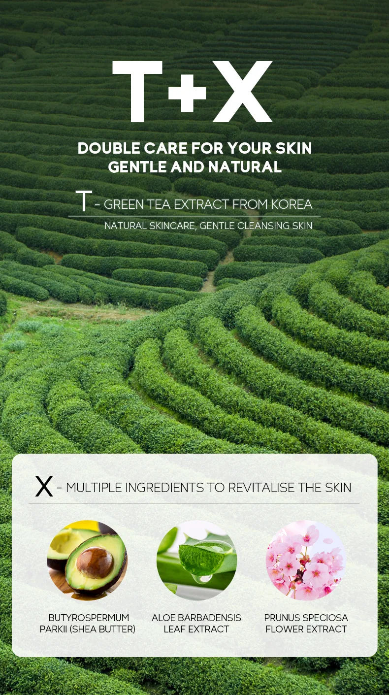 Facial Exfoliating Peeling Gel Face Scrub Moisturizing Whitening Green Tea Remove Blackhead Acne Detoxifies & Cleanses All Skin