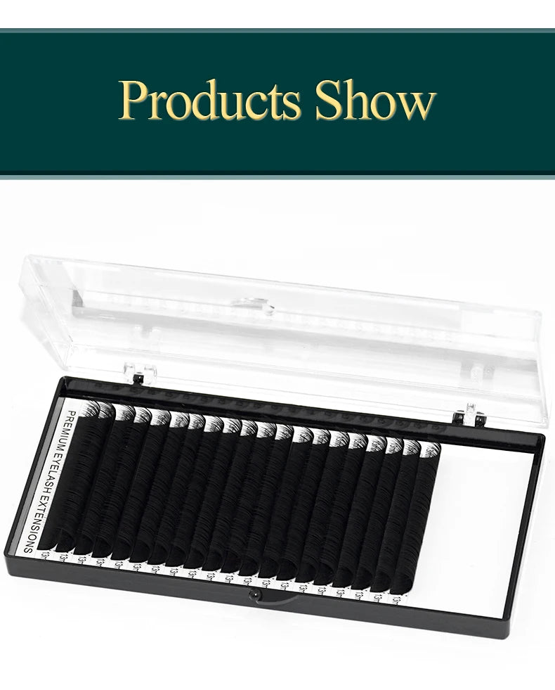 H&L SINCE 1990 20Rows Faux Individual Lashes Maquiagem Cilios for Professionals Black Soft Eyelash Extension Thin Tape