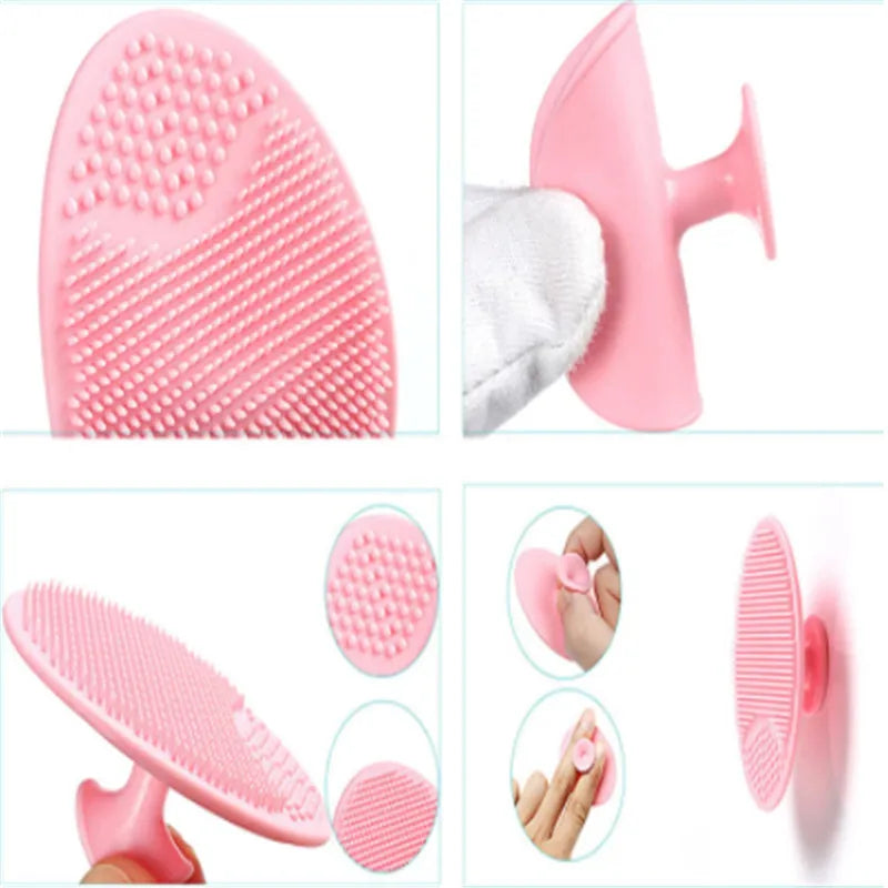 1 Pcs Soft Silicone Facial Cleaning Brush Shower Baby Massage Wash Pad Face Exfoliating Brushes Super Soft Sponges Scrubbers