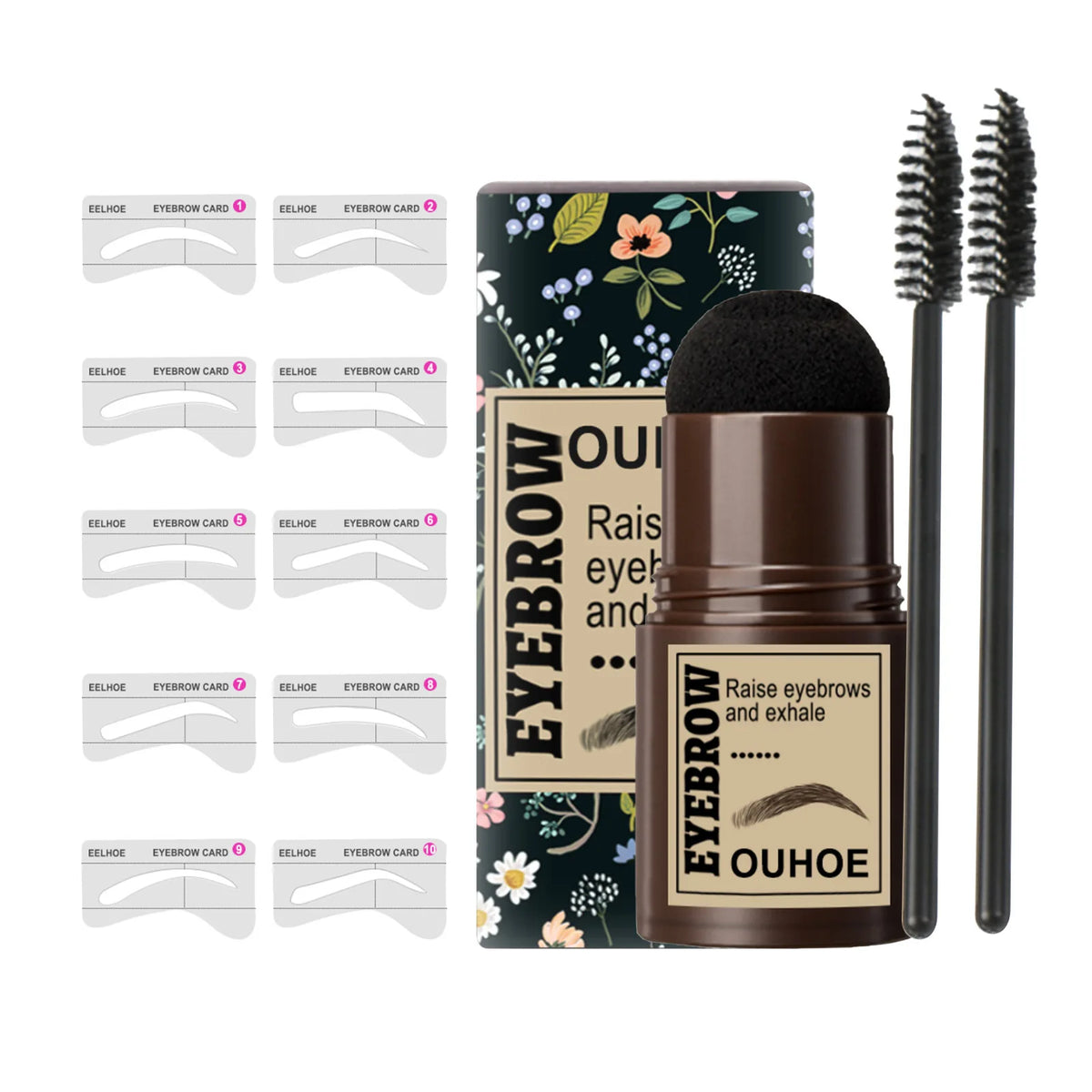 Eyebrow Stamp Stencil Tint Cosmetics Professional Makeup Brow Lift Eyebrow Enhancers One Step Eyebrow Powder Stamp Shaping Kit