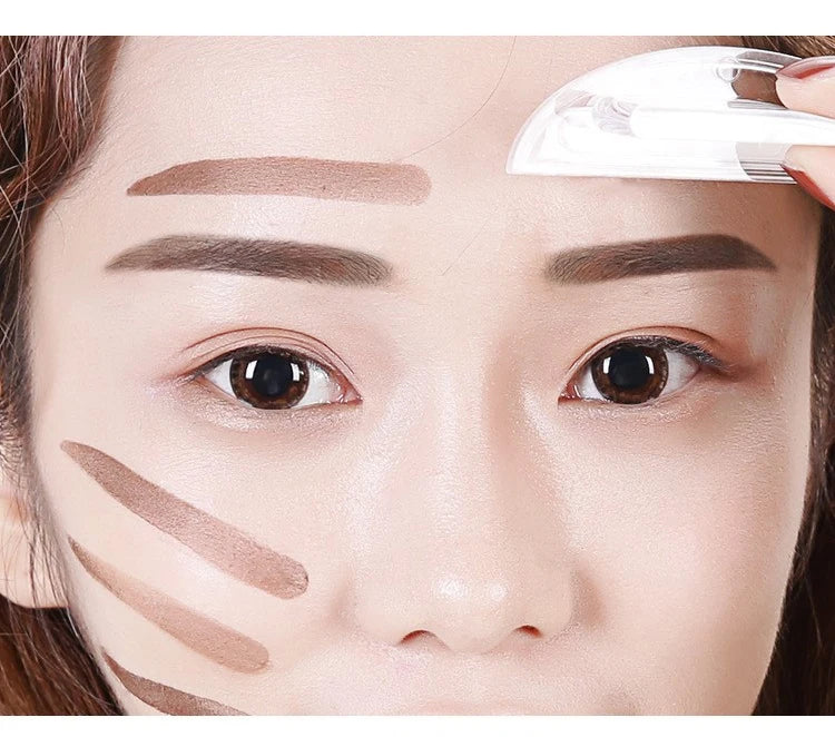 Natural Arched Eyebrow Powder Stamp Quick Makeup Brow Stamps Waterproof Powder Palette for Eyebrows Eye Brow Tint Makeup Tools