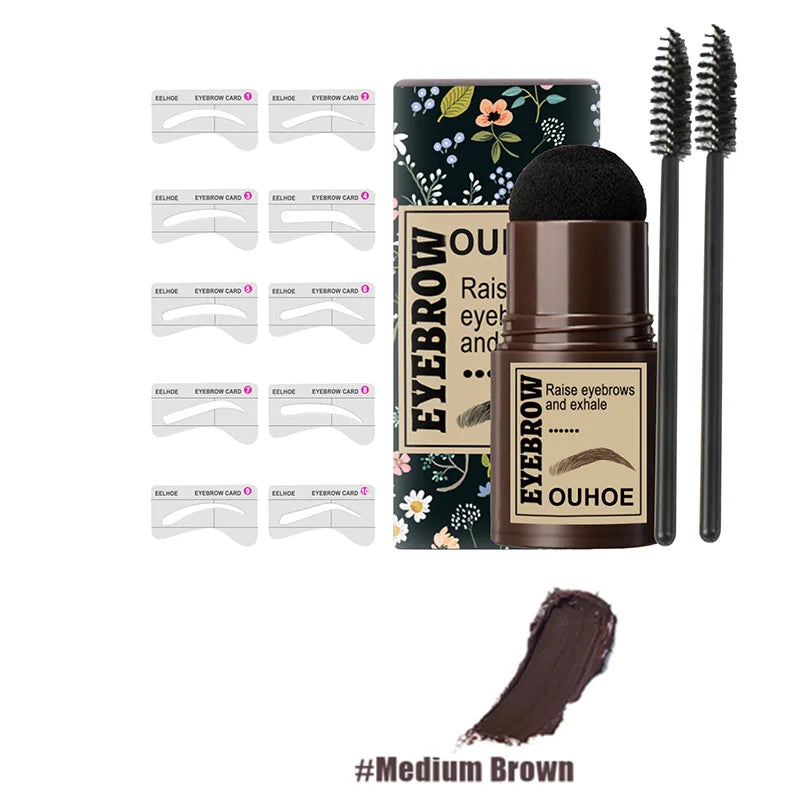 Eyebrow Stamp Stencil Tint Cosmetics Professional Makeup Brow Lift Eyebrow Enhancers One Step Eyebrow Powder Stamp Shaping Kit