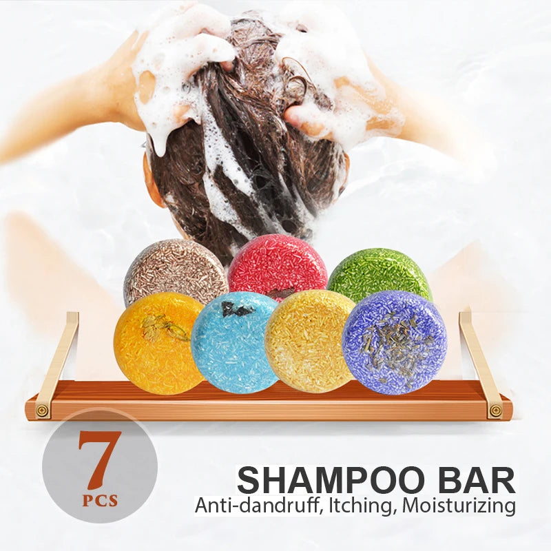 PURC Hair Shampoo Bar Ginger Polygonum Cold Processed Soap Smoothing Cleaning Anti Dandruff Soap Bar Soft Hair Care
