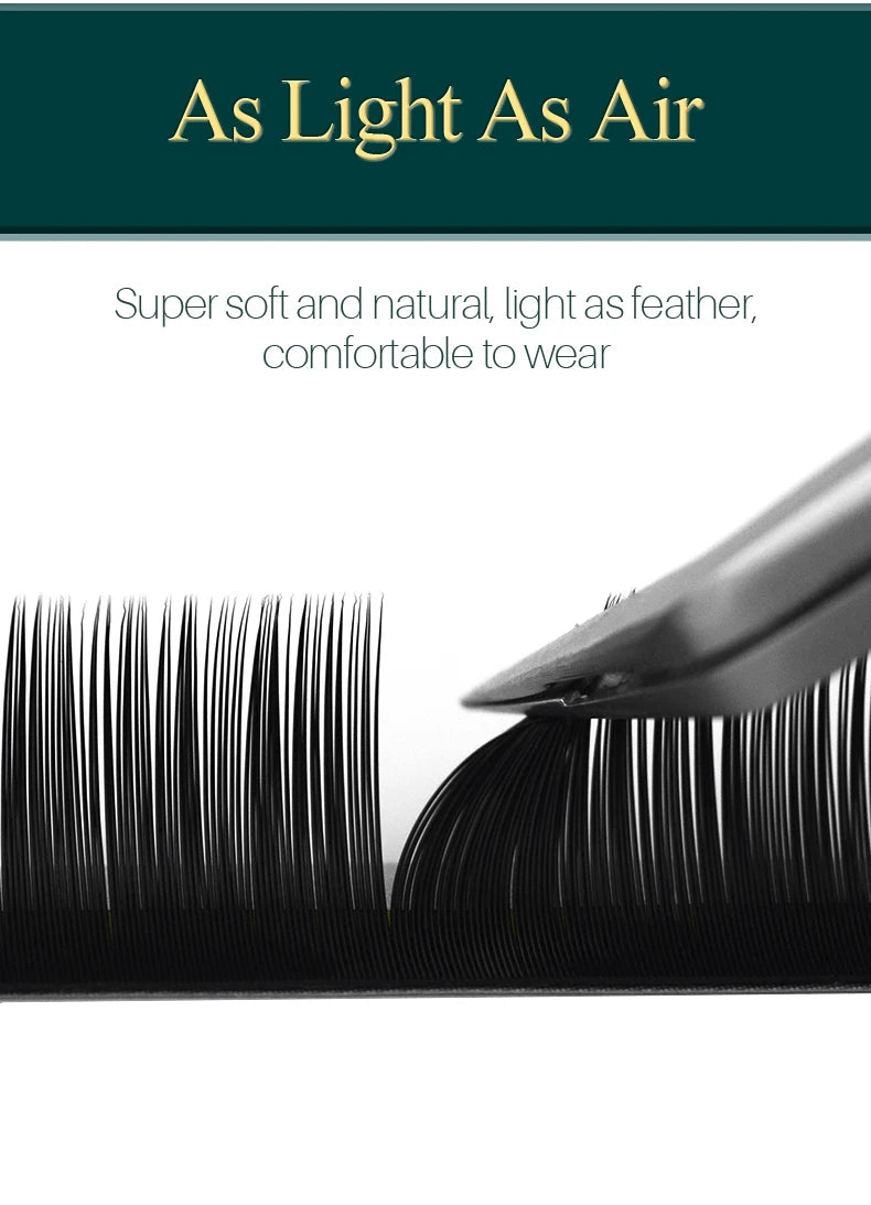 H&L SINCE 1990 20Rows Faux Individual Lashes Maquiagem Cilios for Professionals Black Soft Eyelash Extension Thin Tape