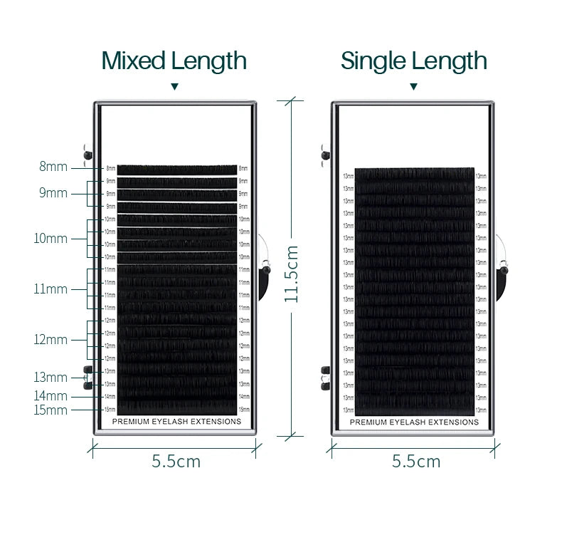 H&L SINCE 1990 20Rows Faux Individual Lashes Maquiagem Cilios for Professionals Black Soft Eyelash Extension Thin Tape