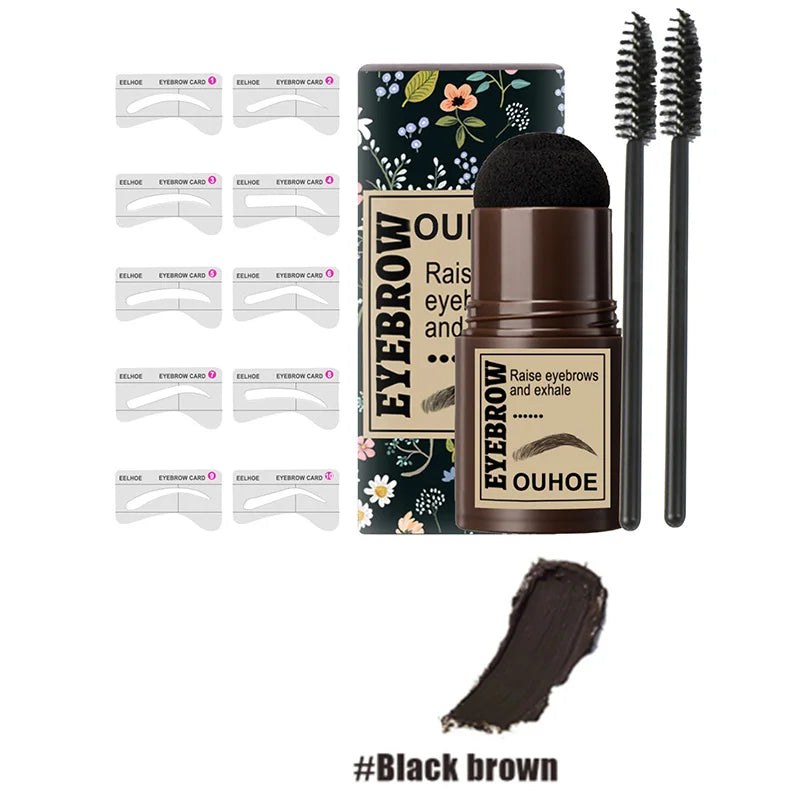 Eyebrow Stamp Stencil Tint Cosmetics Professional Makeup Brow Lift Eyebrow Enhancers One Step Eyebrow Powder Stamp Shaping Kit