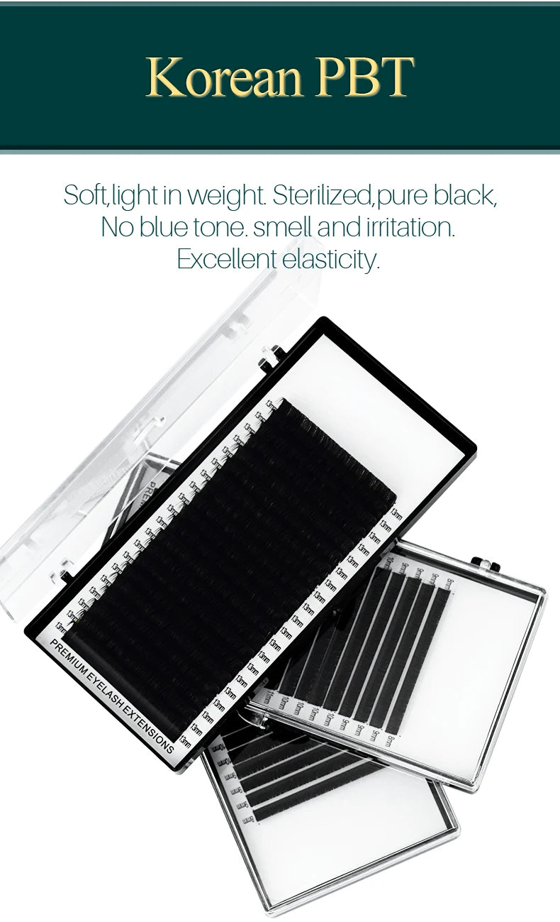 H&L SINCE 1990 20Rows Faux Individual Lashes Maquiagem Cilios for Professionals Black Soft Eyelash Extension Thin Tape
