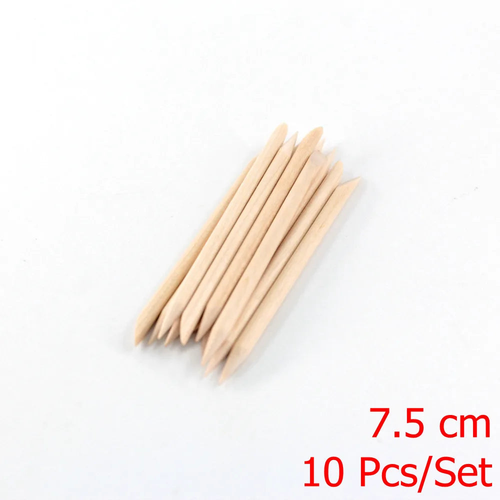 4 different sizes Orange Wood Sticks for Cuticle Pusher Cuticle Remove Tool forks for nails Manicures Tools 10/30/50/100Pcs/Set