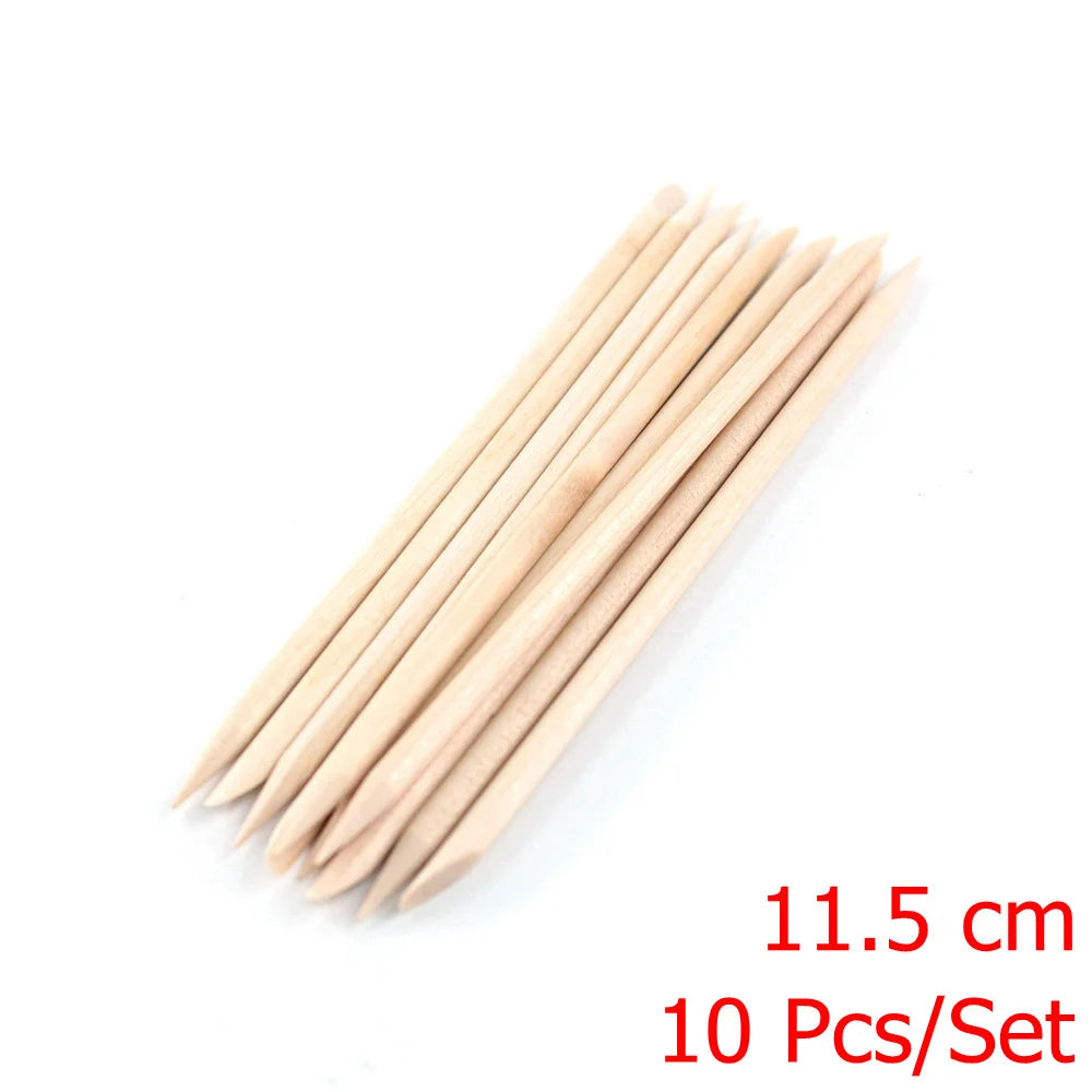 4 different sizes Orange Wood Sticks for Cuticle Pusher Cuticle Remove Tool forks for nails Manicures Tools 10/30/50/100Pcs/Set