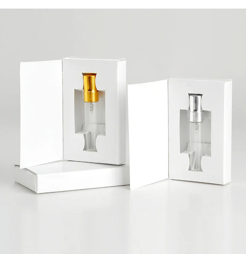50Pieces/Lot 10ML Perfume Bottle With Paper Boxes Empty Atomizer Spray Glass Perfume Bottle