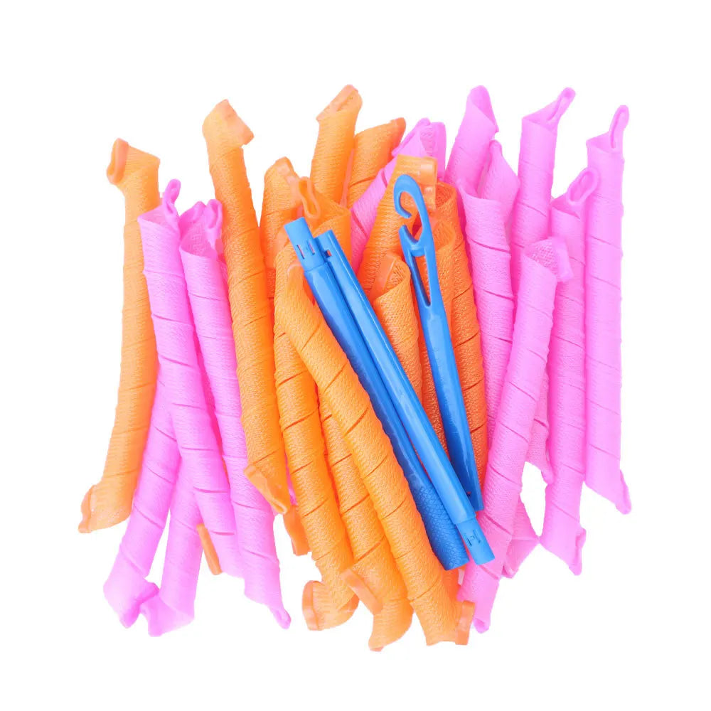 Hair Rollers (30/45/55/65cm) Snail Shape Not Waveform Spiral Round Curls Hair Curler Soft Hair Curler Magic Hair Rollers DIY