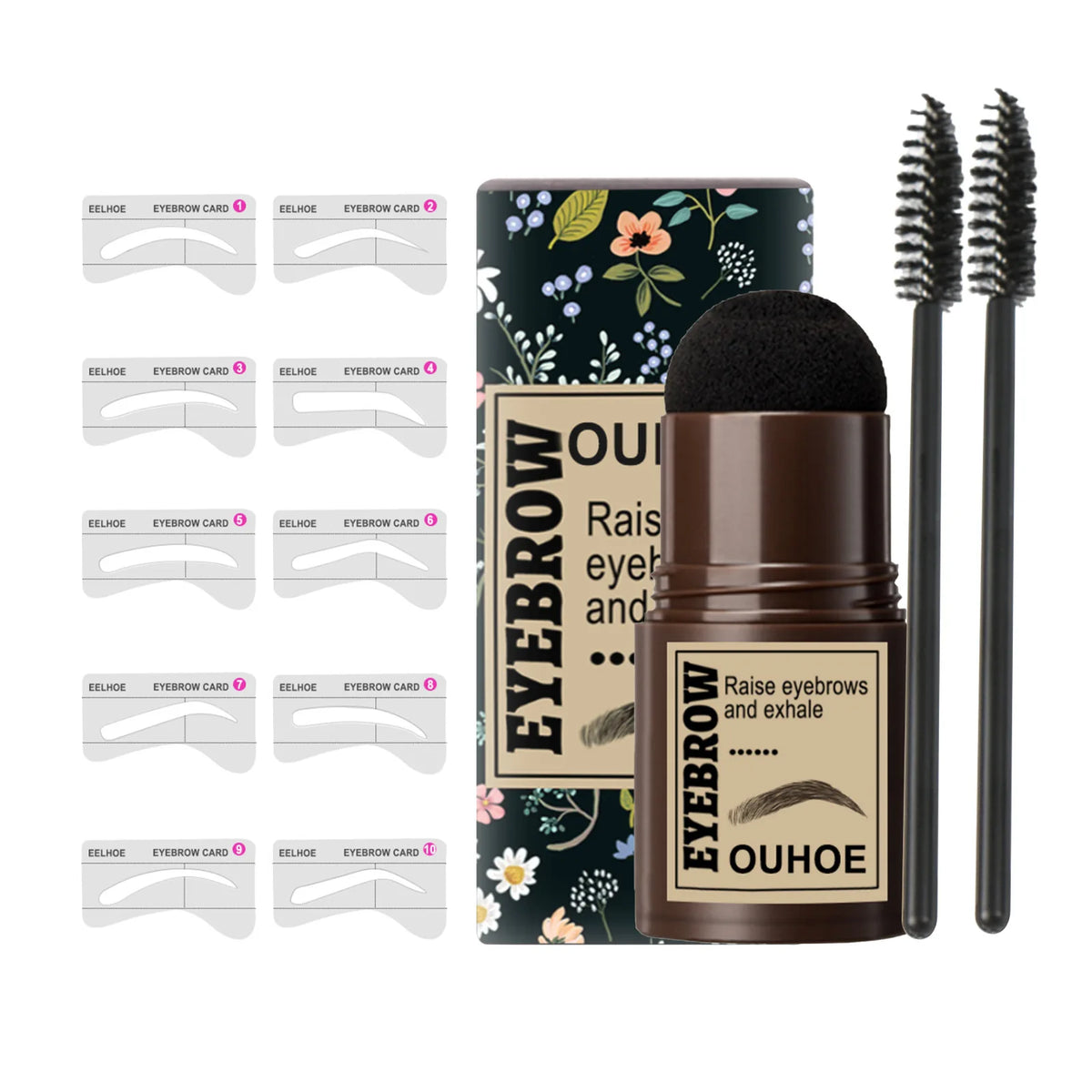 Eyebrow Stamp Stencil Tint Cosmetics Professional Makeup Brow Lift Eyebrow Enhancers One Step Eyebrow Powder Stamp Shaping Kit