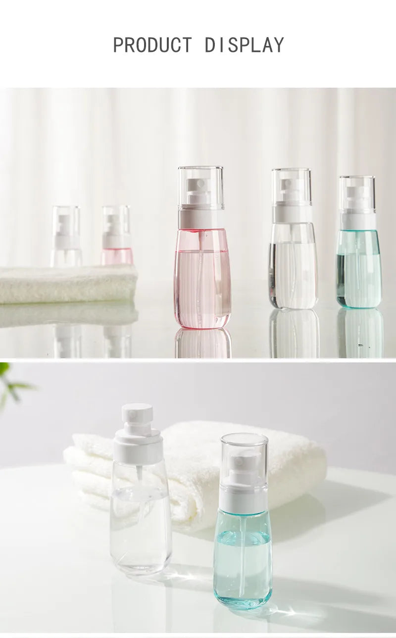 30ml 60ml 100ml UPG Fine Mist Spray Bottle Plastic Bottl Lotion Pump Travel Perfume Water Bottles Refill