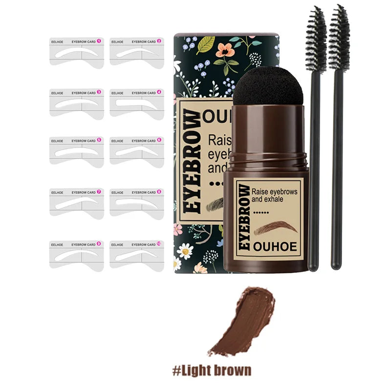 Eyebrow Stamp Stencil Tint Cosmetics Professional Makeup Brow Lift Eyebrow Enhancers One Step Eyebrow Powder Stamp Shaping Kit