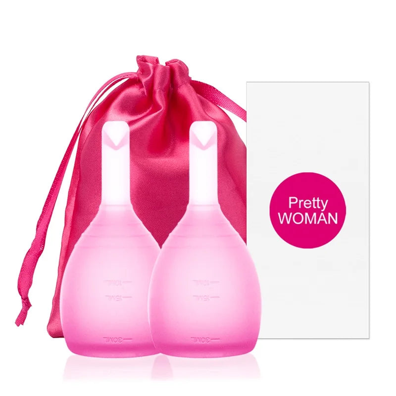 Women Menstrual Cup Lady Discharge Valve Menstrual Cup Feminine Hygiene Copa Menstrual Period Silicone Cup Coppetta Mestruale