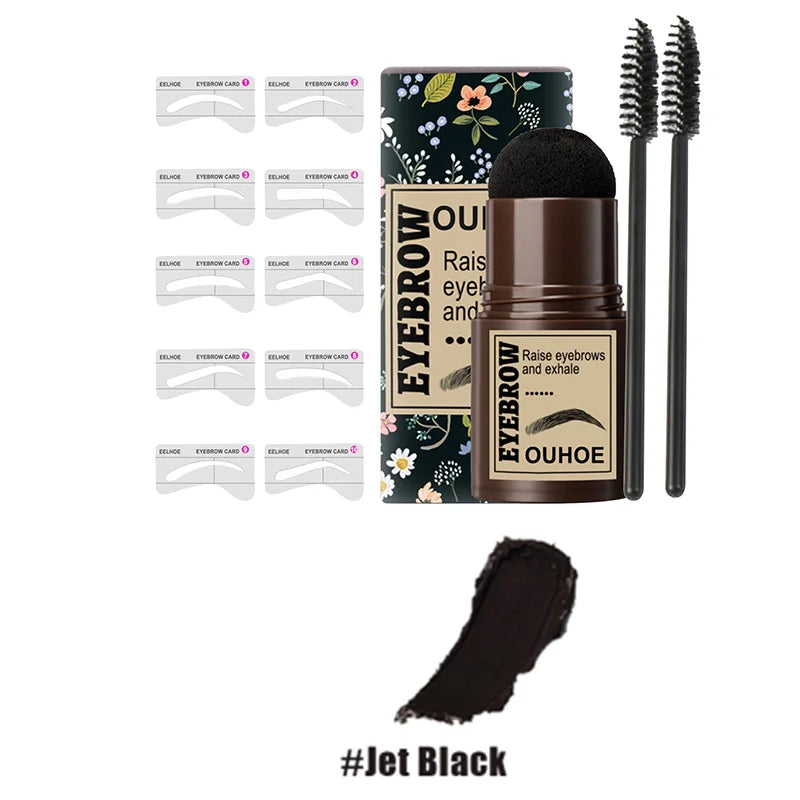 Eyebrow Stamp Stencil Tint Cosmetics Professional Makeup Brow Lift Eyebrow Enhancers One Step Eyebrow Powder Stamp Shaping Kit