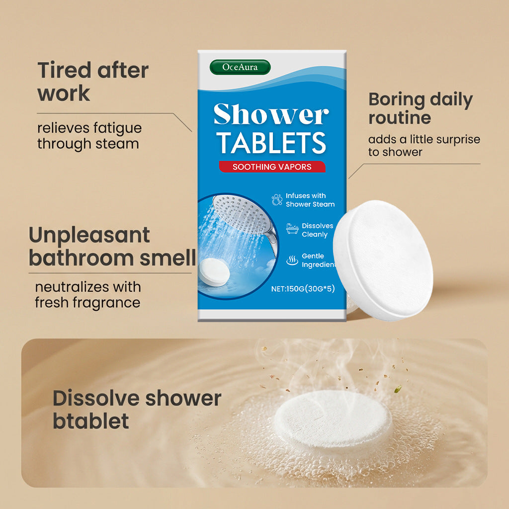 Shower Steamers Tablets Aromatherapy Moisturizing Stress Fatigue Relief Relaxing Gentle Cleansing Smooth Soothing Shower Tablets