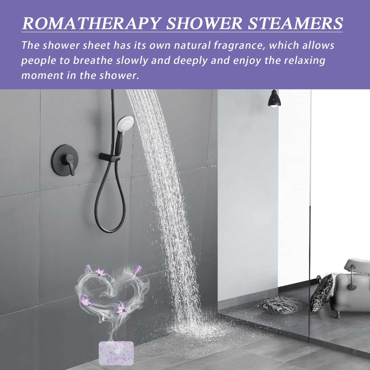 Aromatherapy Shower Steamers Soothing Moisturizing Fatigue Stress Relief Sleep Aid Gentle Cleansing Refreshing Shower Steamers