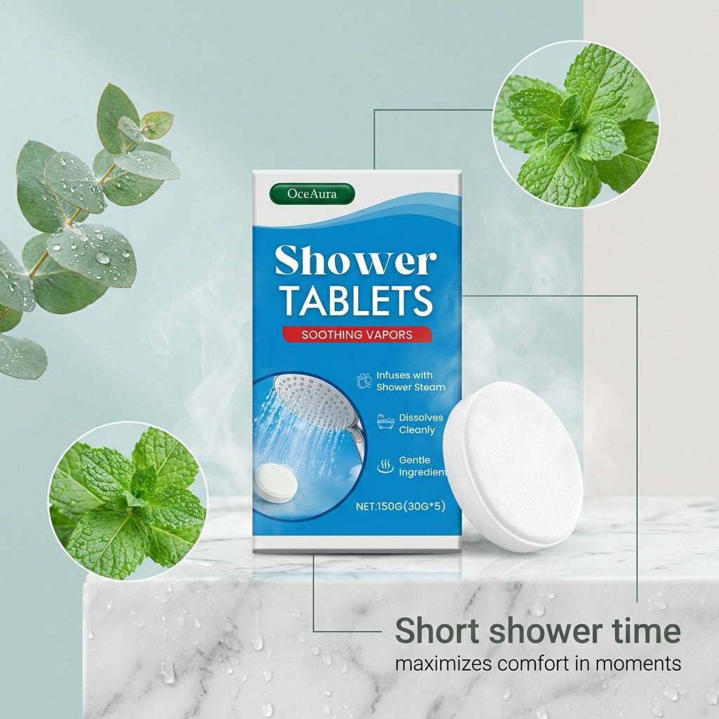Shower Steamers Tablets Aromatherapy Moisturizing Stress Fatigue Relief Relaxing Gentle Cleansing Smooth Soothing Shower Tablets