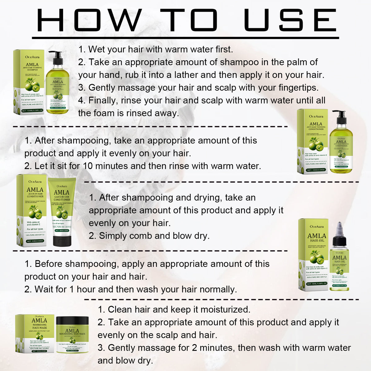 Original Amla Oil Hair Growth Moisturizing Smoothing Repair Damaged Dry Frizzy Ends Split Scalp Treatment Hair Mask Conditioner