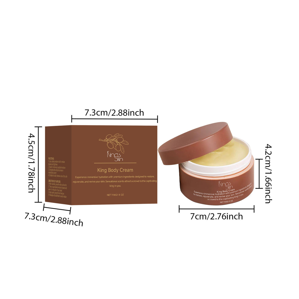 Shea Butter Moisturizing Cream Relieve Dryness Soft Smooth Lifting Brighten Tightening Improve Sagging Hydrater King Body Butter