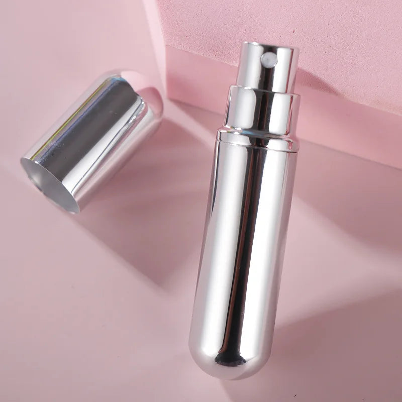 1PC 5ml Portable Mini Perfume Glass Bottle Travel Aluminum Spray Atomizer Empty Metal Parfume Atomiser Sprayer
