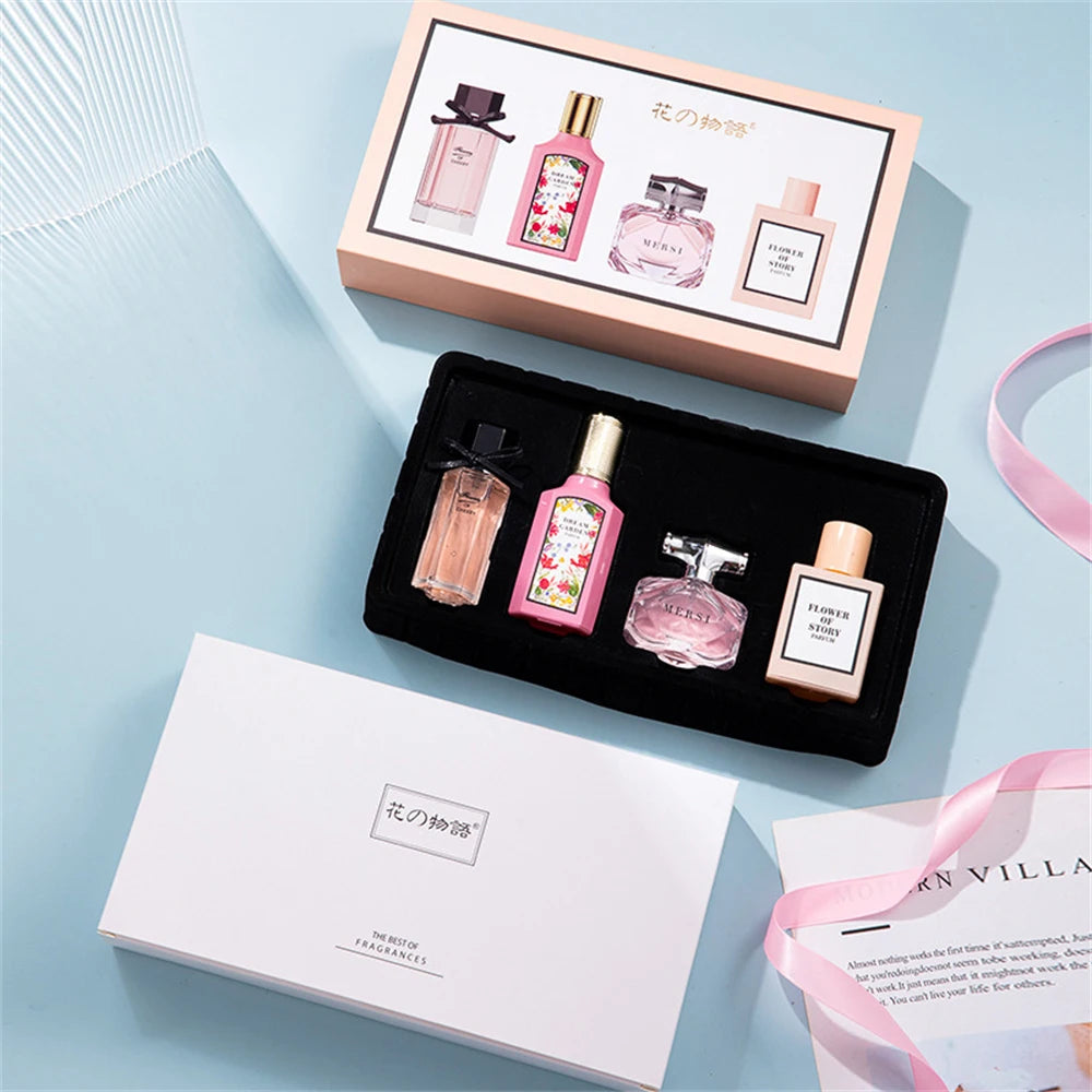 Brand Perfume Women Gift Box Four Piece Set Plant Floral Scent Pheromone Lasting Fragrance Exudes Feminine Charm духи женские