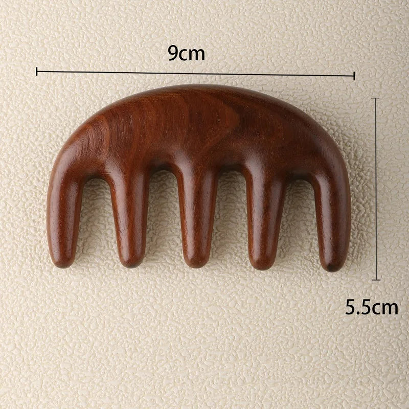 New Wooden Massage Wood Massager Comb Scalp Head Oil Massager Scalp Hair Comb Tools AMS01