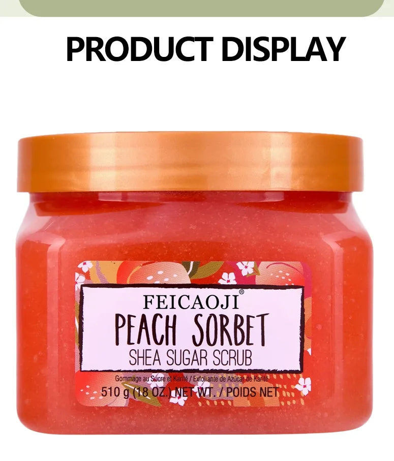Shea Sugar Body Scrub Coconut Watermelon Rose Alpha Arbutin Hydrating And Exfoliating Scrub for Nourishing Includes Loofah Tool
