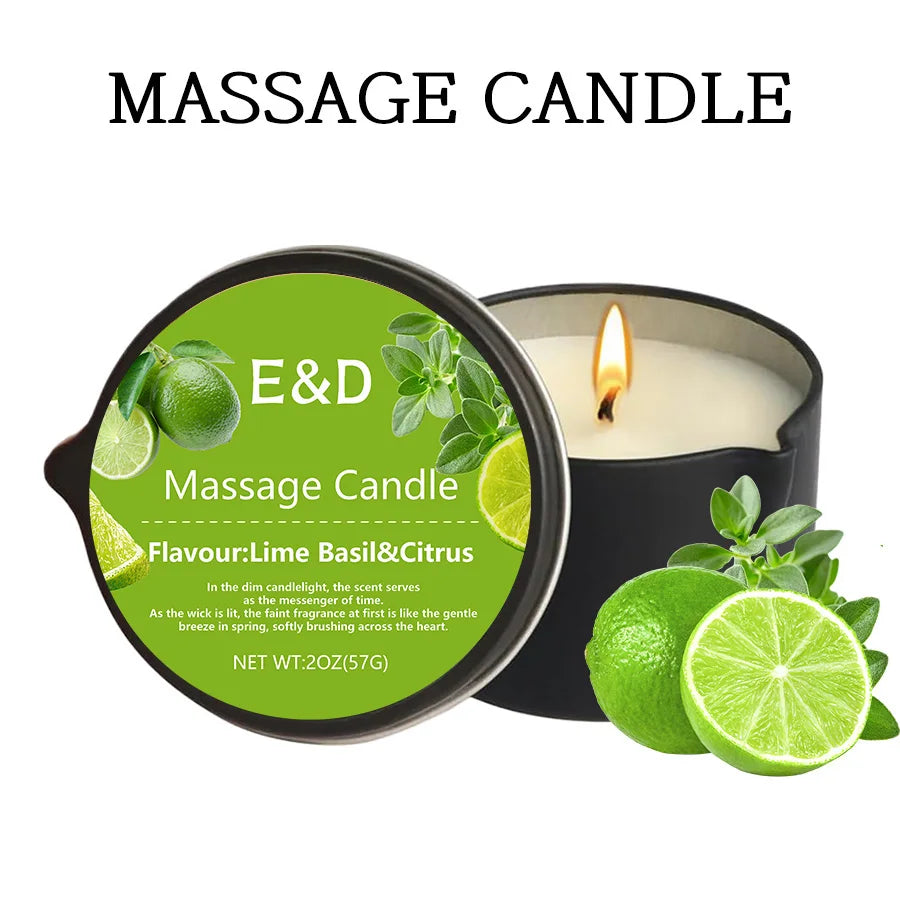1PC Massage Oil Candles，Luxury Aromatherapy Candles，for Stress Relief and Skin Moisturizing，SM Product Scented Candle Body Oil